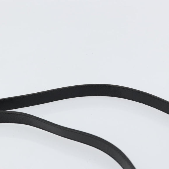 Christian Dior Honeycomb Canvas Shoulder Bag PVC Black Gold Auth BA7697