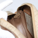 Christian Dior Honeycomb Canvas Shoulder Bag PVC Beige Gold Auth BA7698-20