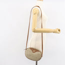 Christian Dior Honeycomb Canvas Shoulder Bag PVC Beige Gold Auth BA7698-21