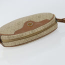 Christian Dior Honeycomb Canvas Shoulder Bag PVC Beige Gold Auth BA7698-6