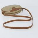 Christian Dior Honeycomb Canvas Shoulder Bag PVC Beige Gold Auth BA7698-7