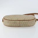 Christian Dior Honeycomb Canvas Shoulder Bag PVC Beige Gold Auth BA7698-5