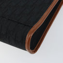 Christian Dior Trotter Canvas Shoulder Bag Black Gold Auth BA7699-14