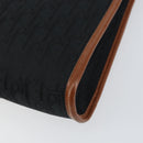 Christian Dior Trotter Canvas Shoulder Bag Black Gold Auth BA7699-16