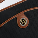Christian Dior Trotter Canvas Shoulder Bag Black Gold Auth BA7699-17