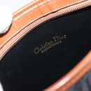 Christian Dior Trotter Canvas Shoulder Bag Black Gold Auth BA7699-18