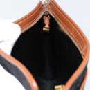 Christian Dior Trotter Canvas Shoulder Bag Black Gold Auth BA7699-19