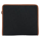 Christian Dior Trotter Canvas Shoulder Bag Black Gold Auth BA7699-2