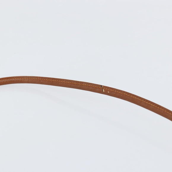 Christian Dior Trotter Canvas Shoulder Bag Black Gold Auth BA7699