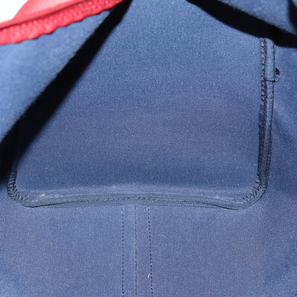 Christian Dior Trotter Canvas Boston Bag PVC Red Gold Auth BA7700