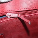 Christian Dior Trotter Canvas Boston Bag PVC Rood Goud Auth BA7700-19