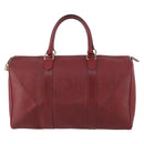 Christian Dior Trotter Canvas Boston Bag PVC Rood Goud Auth BA7700-13