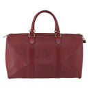Christian Dior Trotter Canvas Boston Bag PVC Red Gold Auth BA7700-2