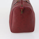 Christian Dior Trotter Canvas Boston Bag PVC Red Gold Auth BA7700-4