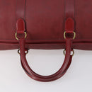 Christian Dior Trotter Canvas Boston Bag PVC Rood Goud Auth BA7700-7