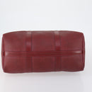 Christian Dior Trotter Canvas Boston Bag PVC Rood Goud Auth BA7700-5