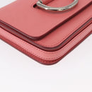 BURBERRY Shoulder Bag Leather Pink Gold Auth BA7701-14