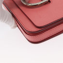 BURBERRY Shoulder Bag Leather Pink Gold Auth BA7701-15