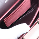 BURBERRY Shoulder Bag Leather Pink Gold Auth BA7701-10
