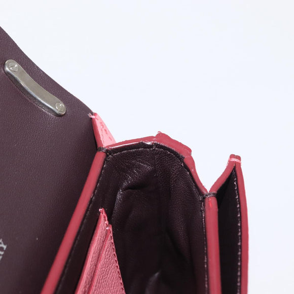 BURBERRY Shoulder Bag Leather Pink Gold Auth BA7701