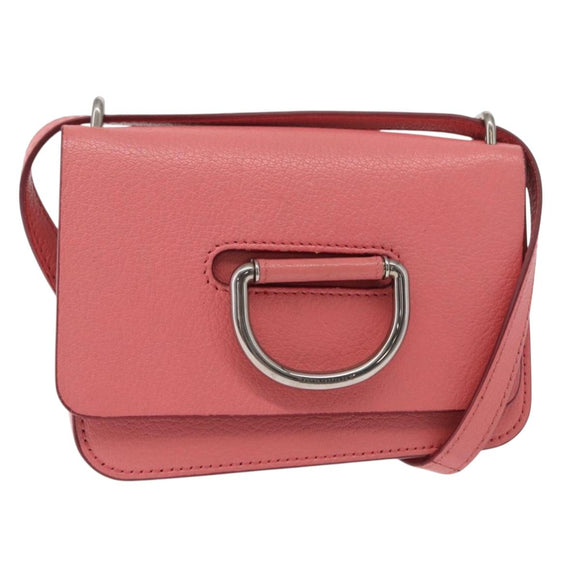 BURBERRY Schoudertas Leer Roze Goud Auth BA7701