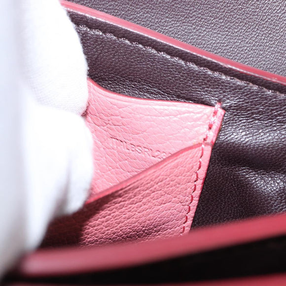BURBERRY Schoudertas Leer Roze Goud Auth BA7701