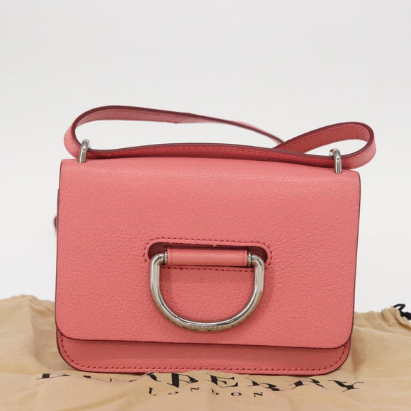 BURBERRY Schoudertas Leer Roze Goud Auth BA7701