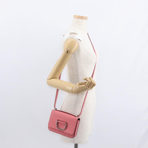BURBERRY Schoudertas Leer Roze Goud Auth BA7701