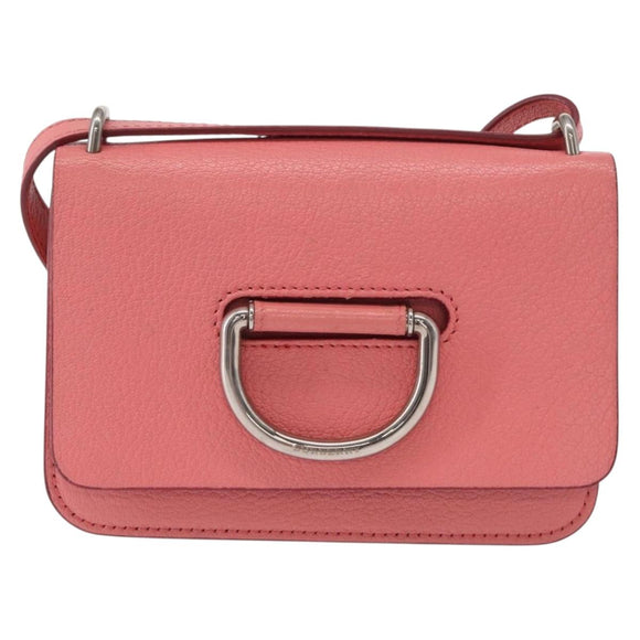 BURBERRY Schoudertas Leer Roze Goud Auth BA7701