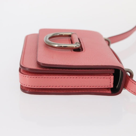 BURBERRY Schoudertas Leer Roze Goud Auth BA7701