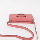 BURBERRY Shoulder Bag Leather Pink Gold Auth BA7701-6