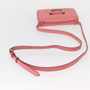 BURBERRY Shoulder Bag Leather Pink Gold Auth BA7701-7