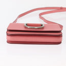 BURBERRY Shoulder Bag Leather Pink Gold Auth BA7701-5