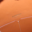 BURBERRY Tote Bag Canvas Leather White Gold Auth BA7702-11