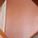 BURBERRY Tote Bag Canvas Leather White Gold Auth BA7702-12