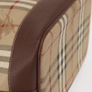 Burberrys Nova Check Shoulder Bag PVC Beige Gold Auth BA7703-9