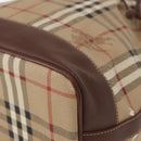 Burberrys Nova Check Shoulder Bag PVC Beige Gold Auth BA7703-15