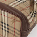 Burberrys Nova Check Shoulder Bag PVC Beige Gold Auth BA7703-17