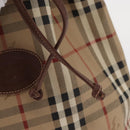 Burberrys Nova Check Shoulder Bag PVC Beige Gold Auth BA7703-10