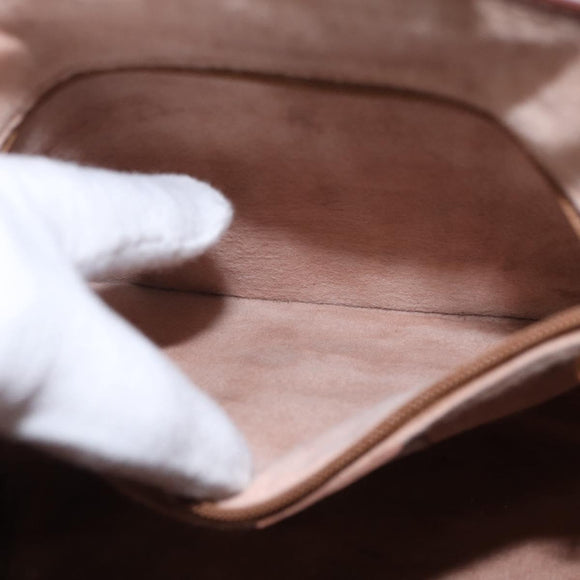 Burberrys Nova Check Shoulder Bag PVC Beige Gold Auth BA7703