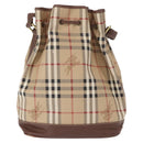 Burberrys Nova Check Shoulder Bag PVC Beige Gold Auth BA7703-2