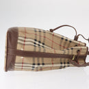 Burberrys Nova Check Shoulder Bag PVC Beige Gold Auth BA7703-3