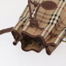 Burberrys Nova Check Shoulder Bag PVC Beige Gold Auth BA7703-7