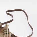 Burberrys Nova Check Shoulder Bag PVC Beige Gold Auth BA7703-14