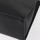 Burberrys Hand Bag Leather Black Gold Auth BA7704-16