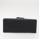 Burberrys Hand Bag Leather Black Gold Auth BA7704-5