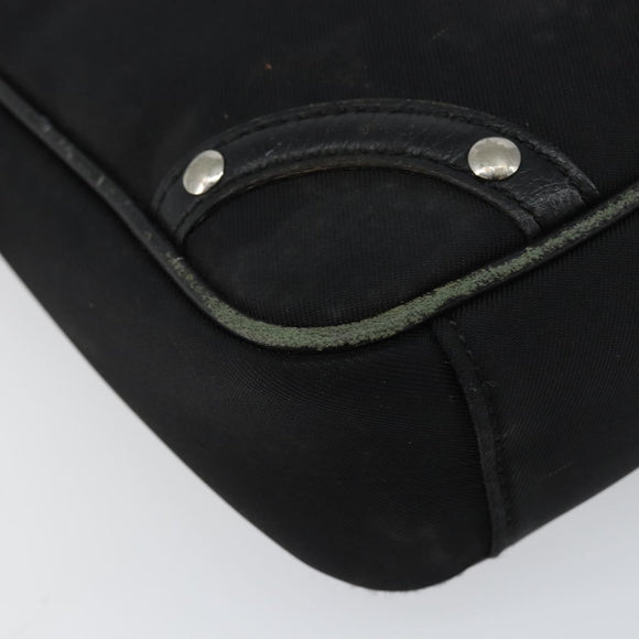 BURBERRY Shoulder Bag Canvas Leather Black Auth BA7705