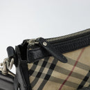 BURBERRY Shoulder Bag Canvas Leather Black Auth BA7705-10