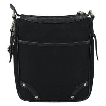 BURBERRY Shoulder Bag Canvas Leather Black Auth BA7705 - 0