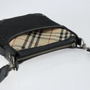BURBERRY Shoulder Bag Canvas Leather Black Auth BA7705-6